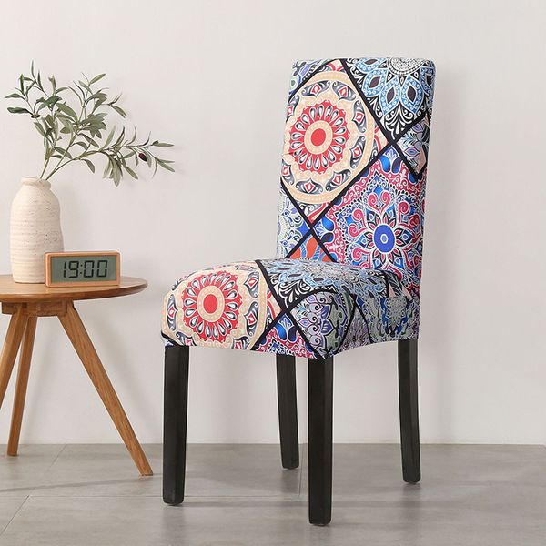 

chair covers bohemian style cover home dining elastic cloth universal stretch anti-dirty removable