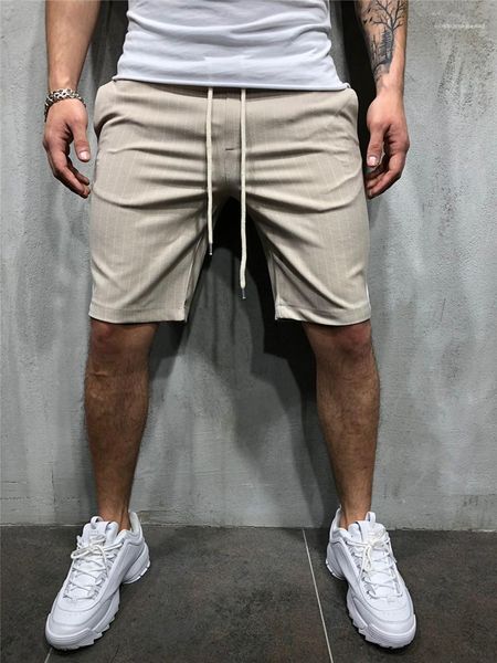 

apparel striped designer mens shorts knee length drawstring mid waist mens shorts fashion summer loose mens short pants male, White;black