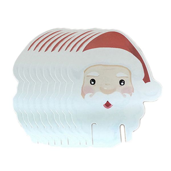 

20pcs christmas ornaments wine glass sign santa claus festival paper cup card