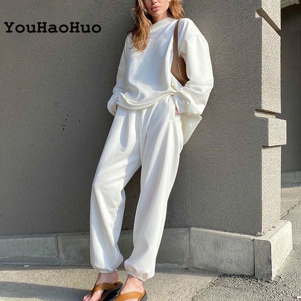 

casual solid 2 piece set women tracksuit batwing long sleeve pullover sweatshirt elastic waist soft long pants set, Gray
