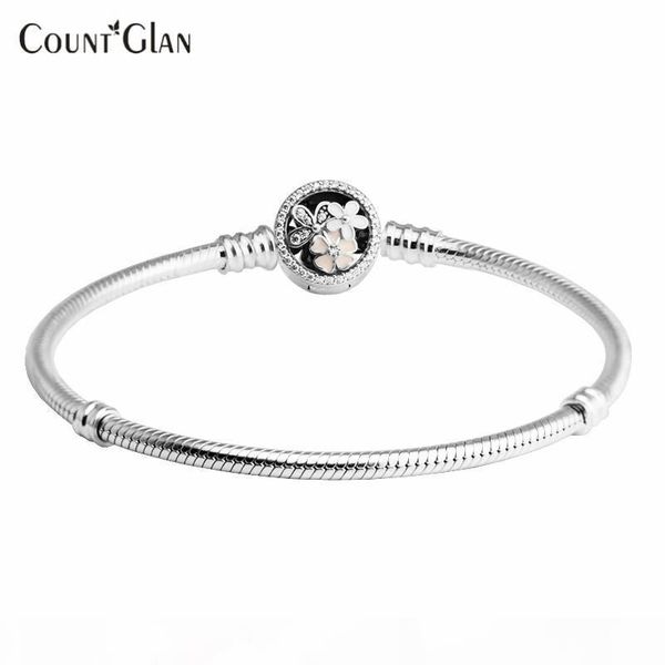 

fits pandora beads spring 2017 poetic blooms silver bracelets 100% 925 sterling silver bracelets for women diy making, Golden;silver