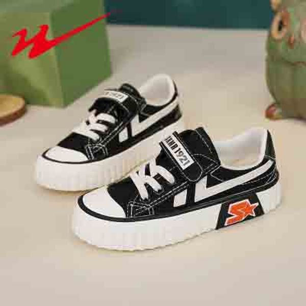 

child casual board shoes kids new solid color flat shoes boys and girls canvas shoe children trendy fashion all-match shoe 2020 new arrival, Black;red
