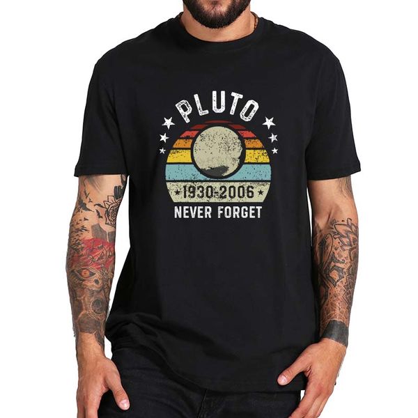 

never forget pluto t shirt icy dwarf planet retro tshirt 100% cotton soft basic tee