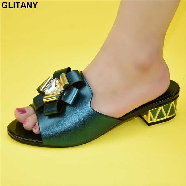 

2020 african style rhinestone evening shoes for party dress casual woman shoes for celebration party fashion low heels, Black