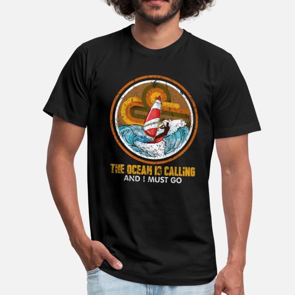 

windsurfing t shirt men knitted cotton size s-3xl male fit basic summer leisure shirt