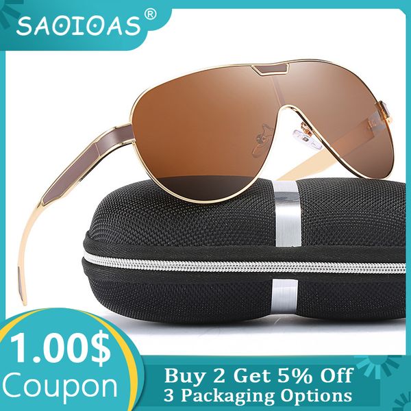 

saoioas polarized sunglasses men brand designer driving sun glasses for men sports eyewear lunette de soleil homme, White;black