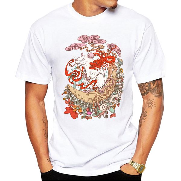 

teehub new arrivals fashion the king of rat men t-shirt short sleeve tee funny rats printed tshirts hipster