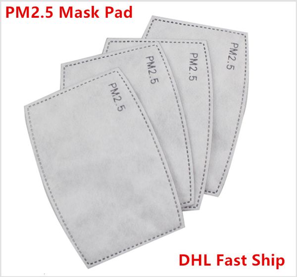

activated carbon 5 pm2.5 insert layer disposable filter pad mask gasket dhl fast shipping