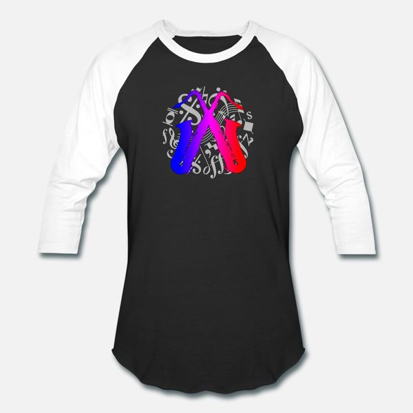

crossed saxophones on music notes t shirt men print short sleeve o-neck fit anti-wrinkle basic summer standard shirt