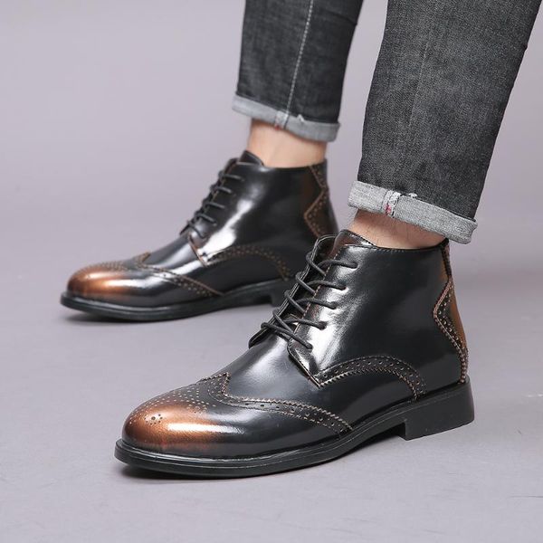 

pu leather mens walking shoes men boots male ankle boots martin fashion outdoor footwear dress business shoes sneakers