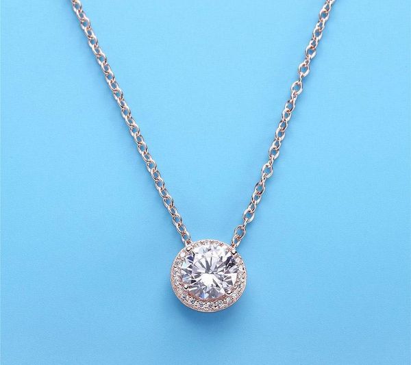 

100% 925 sterling silver love clear cz heart women pendant necklaces luxury fine jewelry girlfriendh