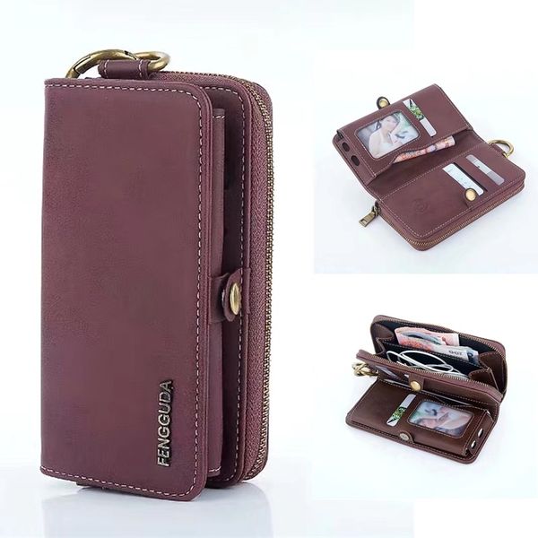 

new fashion pouch phone cover for iphone samsung huawei in 6.5inch multi-function wallet cellphone bag card holder bags