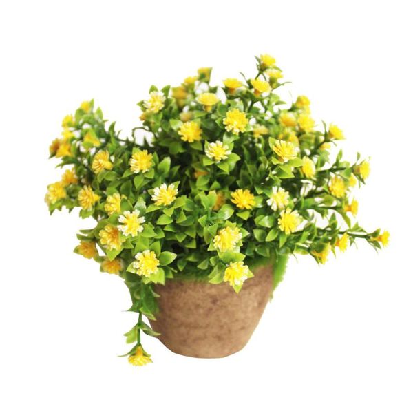 

decorative flowers & wreaths artificial plants simulated plant bonsai plastic flower for home decoration (yellow)