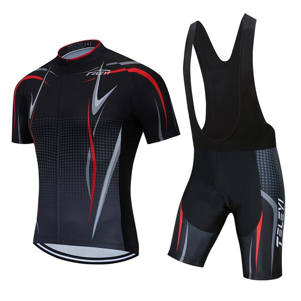 

cycling jersey pro team men cycling set racing woman bicycle clothing suit breathable mountain triathlon bike clothes sportwears, Black;blue