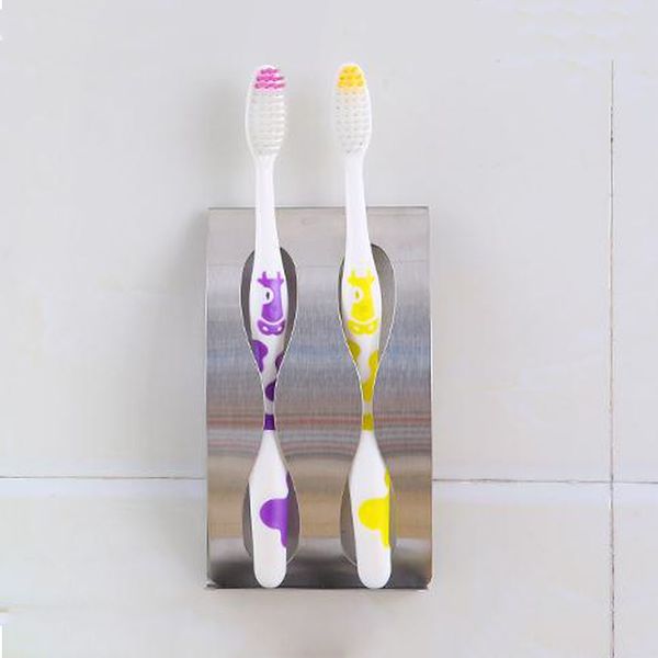 

toothbrush holder self adhesive stainless steel organizer reusable no drilling