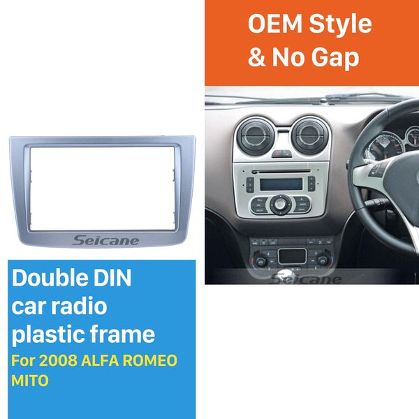 

2din car auto gps radio fascia panel frame for 2008+ alfa romeo mito dash dvd stereo installation trim bezel
