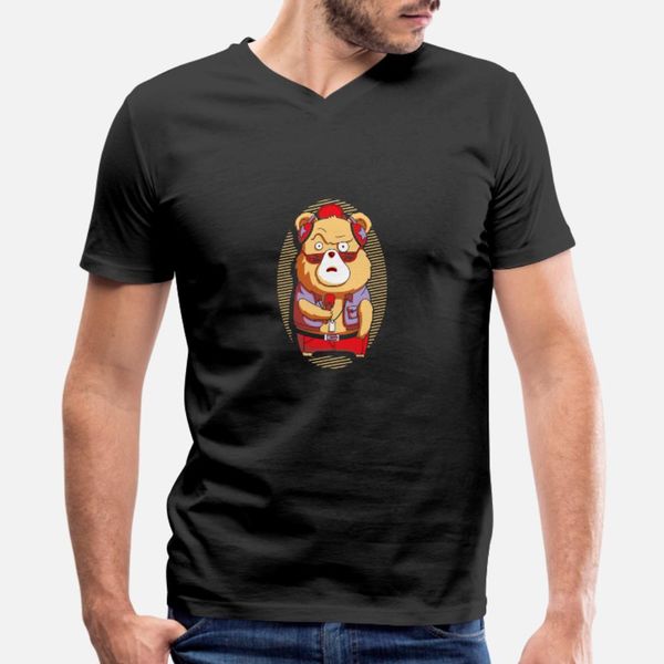 

brown bear t shirt men designing 100% cotton euro size s-3xl slim interesting basic summer original shirt