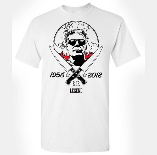 

anthony bourdain t-shirt legendary chef no reservations parts unknown fashion personality design shirts