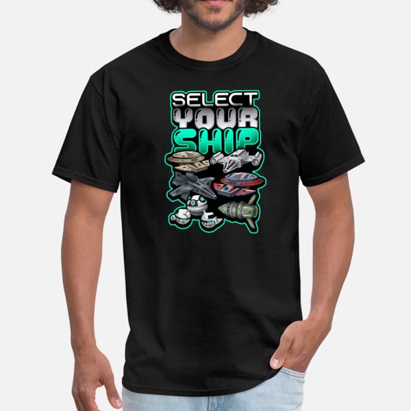 

select your ship funny spaceship t shirt men print short sleeve o neck gents cute building summer vintage shirt