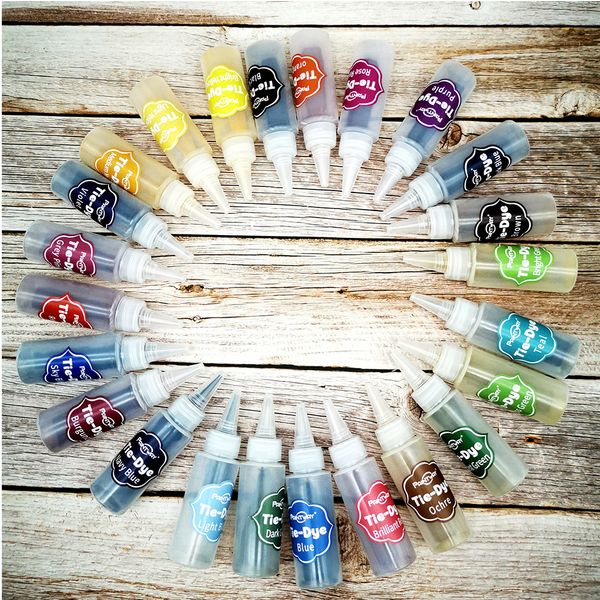 

cold water hand work tie dye kit textile paints 24 colors for art fabric