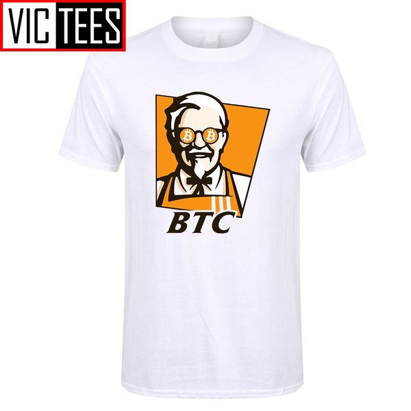 

men t shirts bitcoin btc original recipe funny kfc t-shirt personality tee shirt print custom cotton