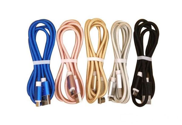 

universal aluminium braided micro usb type c cable 1m 2m 3m charging sync data durable nylon woven cord wire for samsung s8 htc smartphone