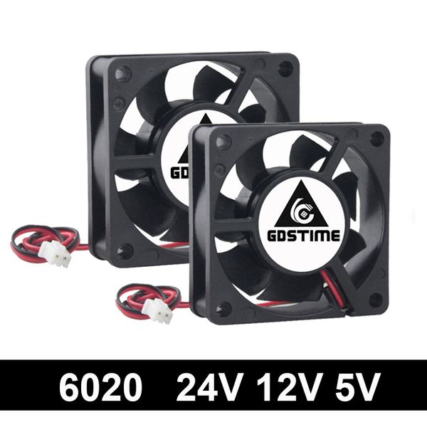 

2pcs gdstime 60mm dc 24v 12v 5v cooling fans 2pin brushless usb 2pin 3pin 6cm 6020 for computer pc cpu cooler fan 60x60x20mm