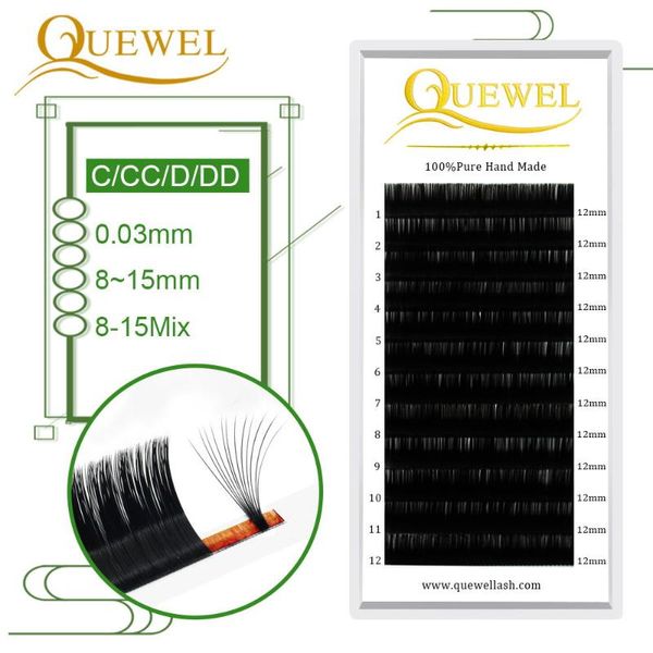 

quewel individual bloom eyelash fan volume lashes extension flowering 3d effect camellia fake eyelashes extensions matte black
