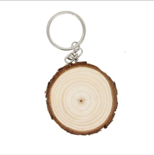 

diy hand-painted wooden chip key chain, Silver