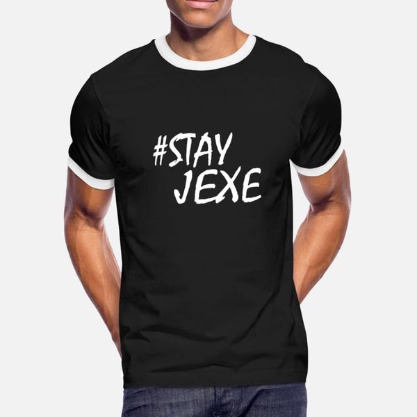 

white on navy blue] #stayjexe tank t shirt men designer short sleeve euro size s-3xl solid color anti-wrinkle spring autumn shirt