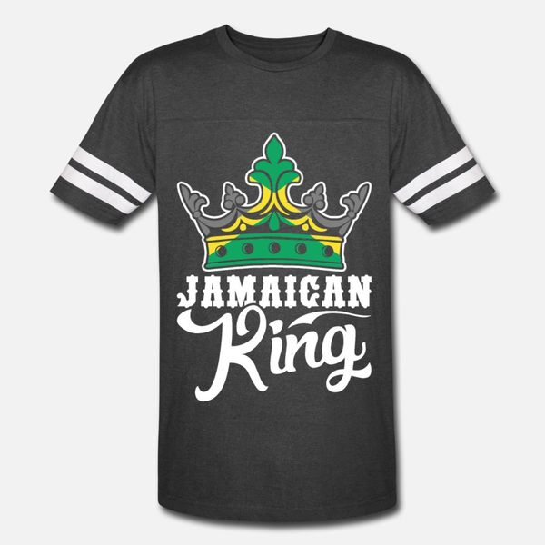 

jamaican king t shirt men customize cotton round neck clothing famous casual spring autumn letter shirt
