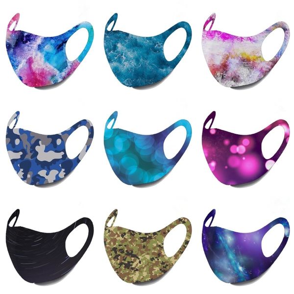 

us sotck starry sky president campaign face masks anti-dust sponge designer masks fashion printed black washable face mask 5 style#736