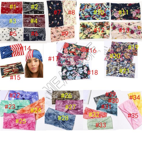 

women yoga headband with button for ear protective bohemia floral hairbands designers mask holder elastic hairlace hair accessories d81809, Silver