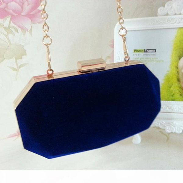 

designer-female brand velour bag vintage style velvet clutch metal box handbag evening bags famous cute candy messenger - gh1