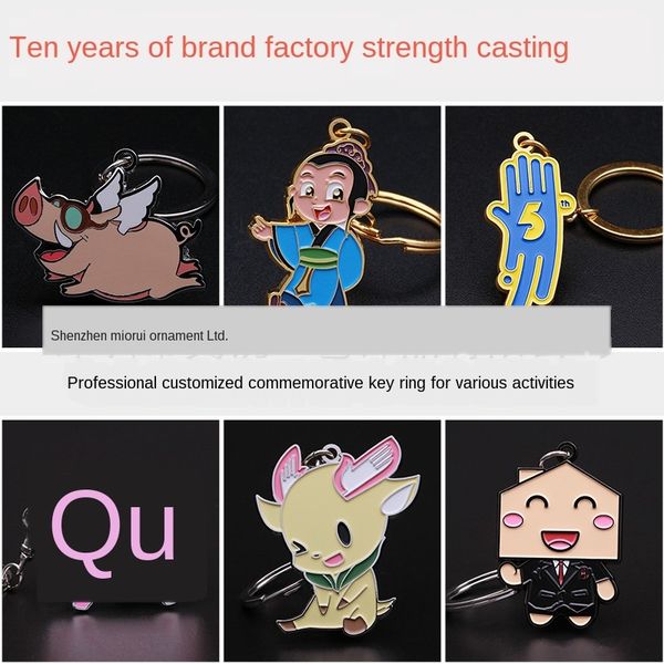 

Metal Marketing key gifts pendant imitation enamel paint key chain scenic area Enterprise pendant chain ZZtaK