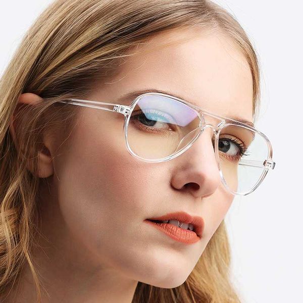 

transparent glasses frame women vintage pilot eyeglasses men optical myopia prescription glasses spectacle frames clear eyewear, Black