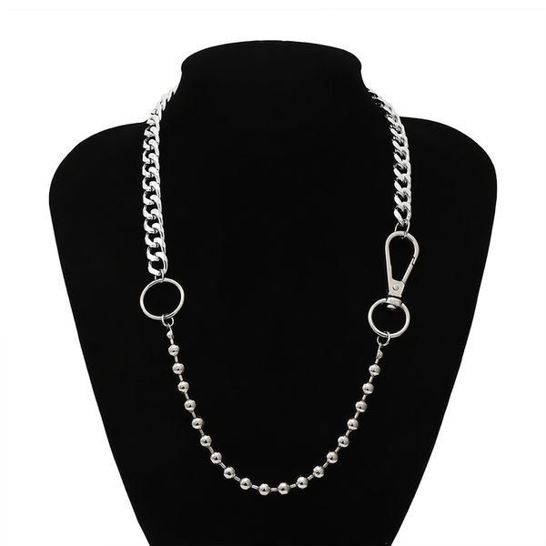 

punk chain necklace women men chains necklace vintage goth jewelry, Silver