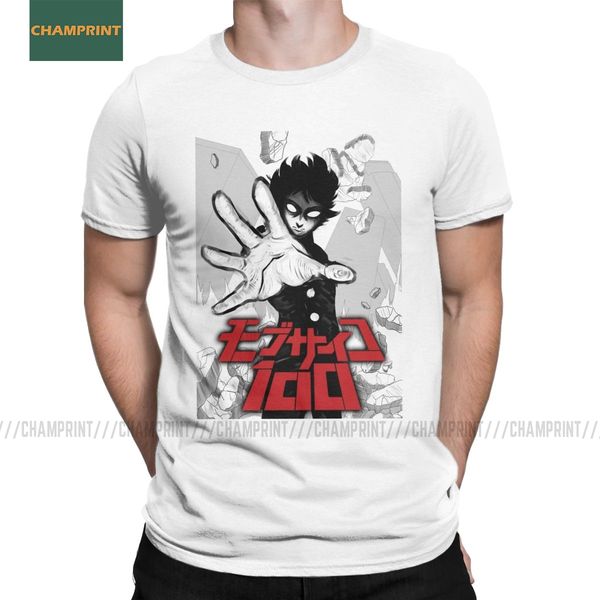 

высокая mob psycho 100 футболки мужского хлопка футболка шигео кагеям аним reigen arataka esper mp100 манг с коротким рукавом тройники