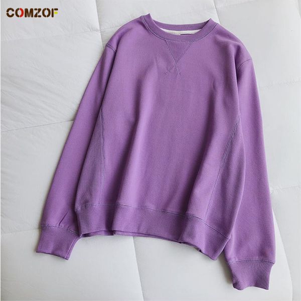

korean women oversized hoodie 2020 autumn long sleeve crew-neck sweatshirt solid pullover coats woman fashion clothing, Black