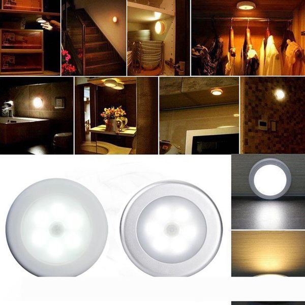 

wireless night light infrared pir motion auto sensor 6 led lamp lights battery operated auto on off closet battery power
