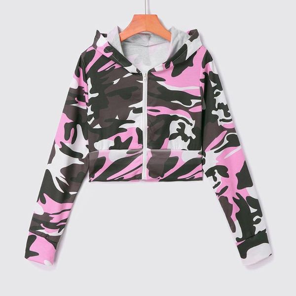 

camouflage hooded pullover long sleeve chic long sleeve blouse women blouses fashion 2020 summer women's clothing 8.7, Black