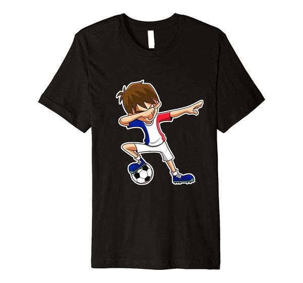

new 8 colors round neck summer cotton fitness clothing dabbing soccerer boy jersey shirt, france flag footballer tee funny