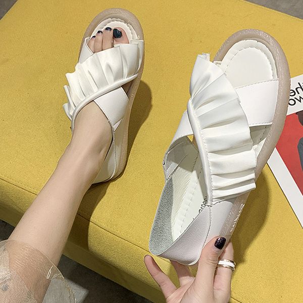 

2020 sandals comfort shoes for women summer heels suit female beige cross soft women's comfort block ladies heeled fashion lace, Black