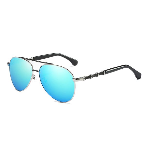 

classic polarized sunglasses for men women brand design driving mirror metal frame sun glasses male goggle uv400 gafas de sol, White;black