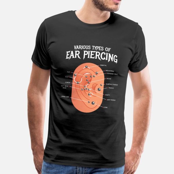 

various types of ear piercing earring t shirt men customized cotton euro size s-3xl costume gift funny summer outfit shirt