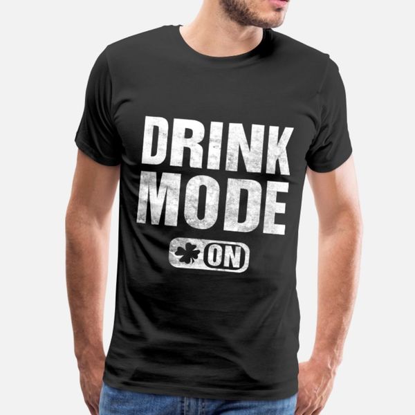 

drink mode on t shirt men printing tee shirt plus size 3xl kawaii gift funny casual summer style kawaii shirt