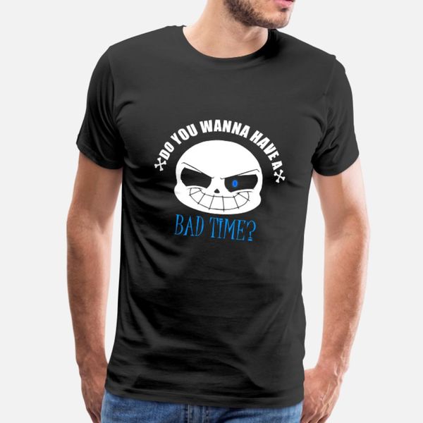 

undertale bad time t shirt men designing cotton o neck formal fit comical summer letter shirt