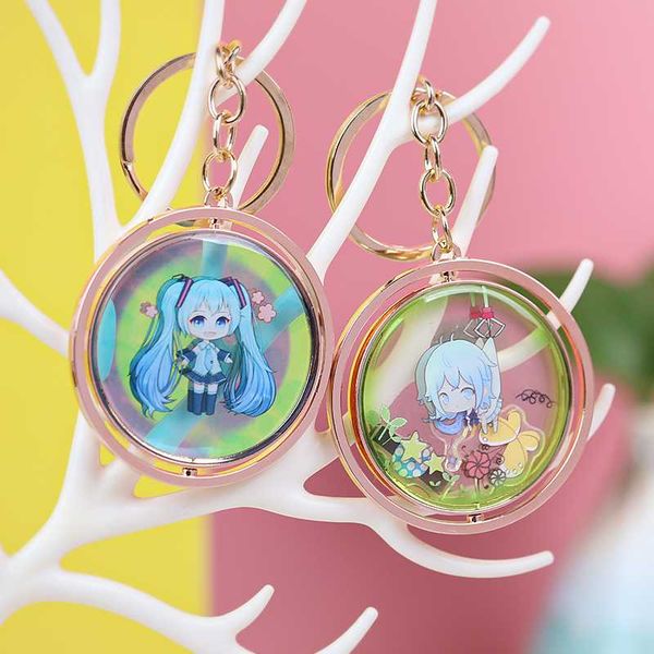 

оптовая vograce дешевый заказ мультфильм аниме акрил брелок распечатанный прозрачный эпоксидную вращающийся металлический каркас амулеты сво, Silver