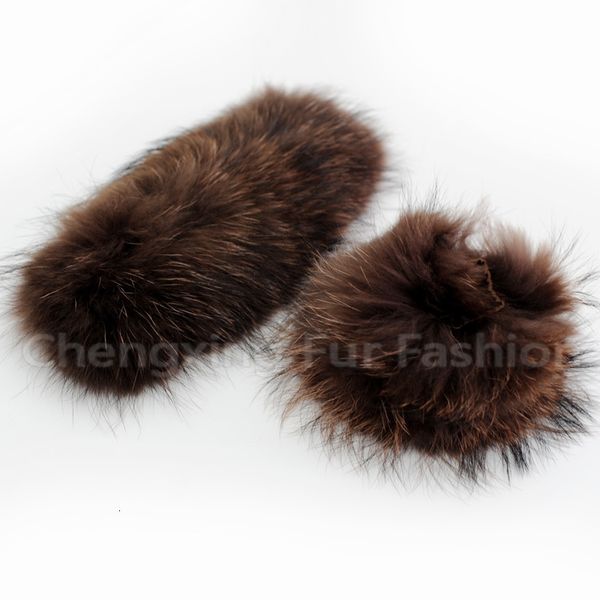 

cuff-2d fashion accessory genuine raccoon fur cuff