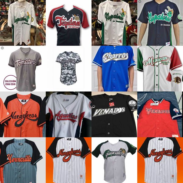 

naranjeros nopaleros de zacatecas mexicali aguilas all stitched embroidery baseball jerseys custom any name any numbe, Blue;black